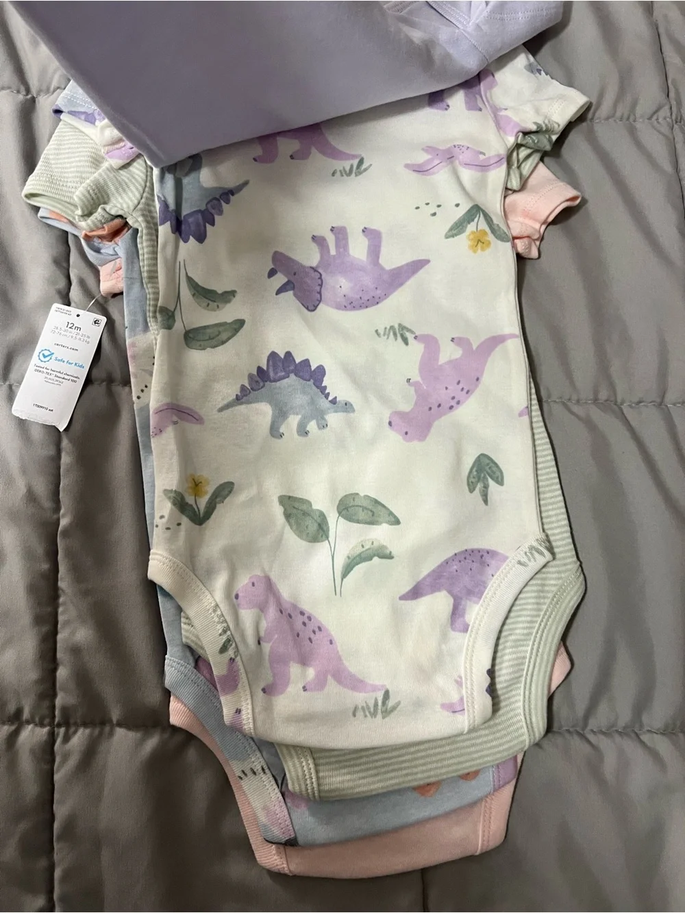 Carter's 5 Pack Baby Girl Onsies Dinosaurs & Butterflies